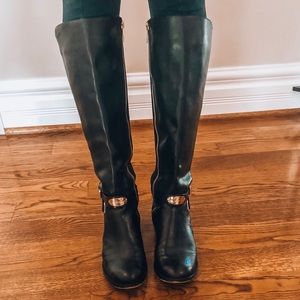 Michael Kors Tall Leather Black Boots. SZ 7